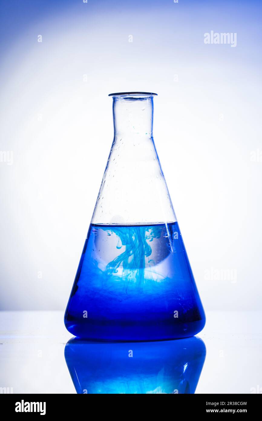 Diffusion in a flask Stock Photo