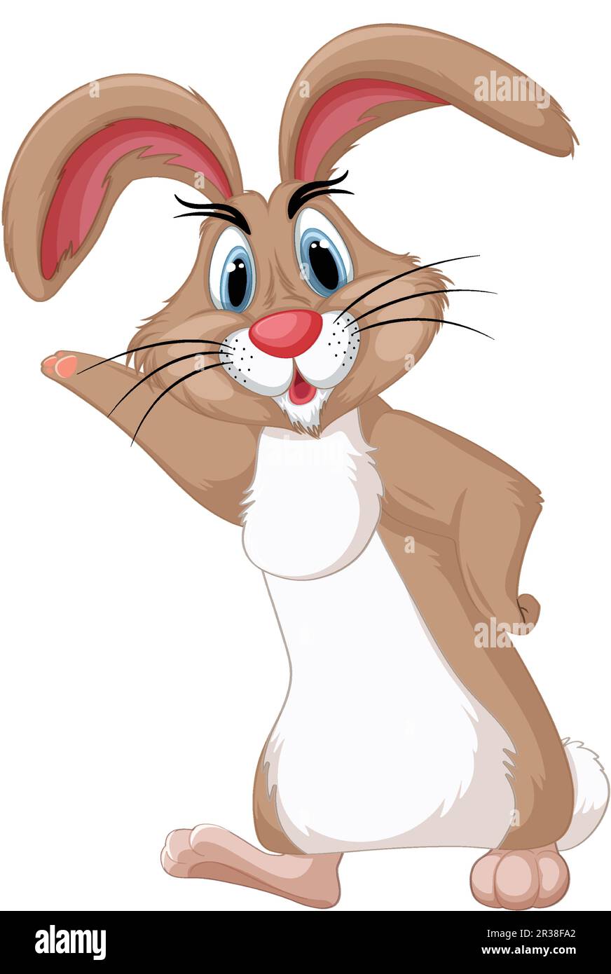 Adorable Brown Rabbit Standing Up illustration Stock Vector Image & Art