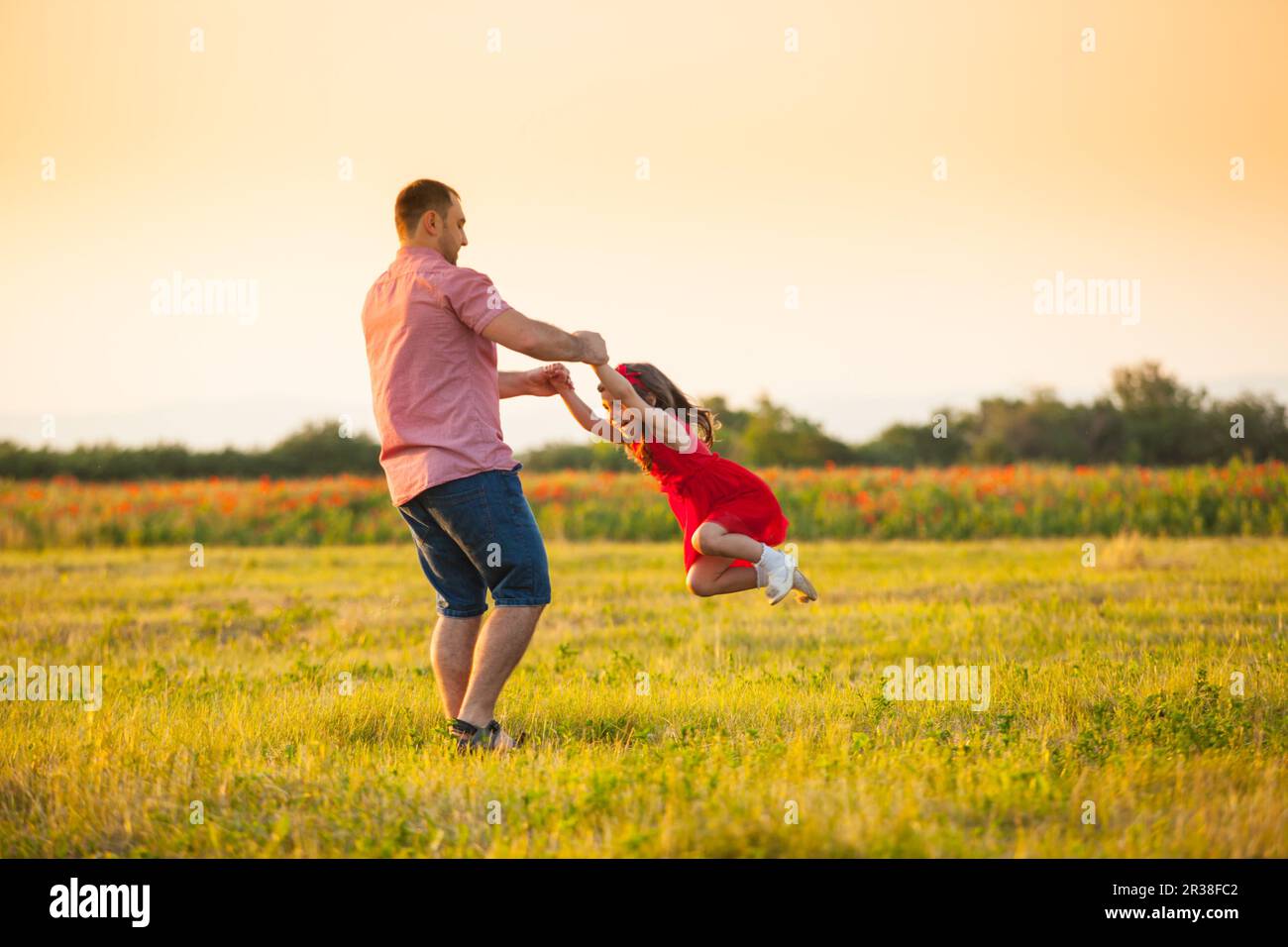 Happy father and his daughter Stock Photo