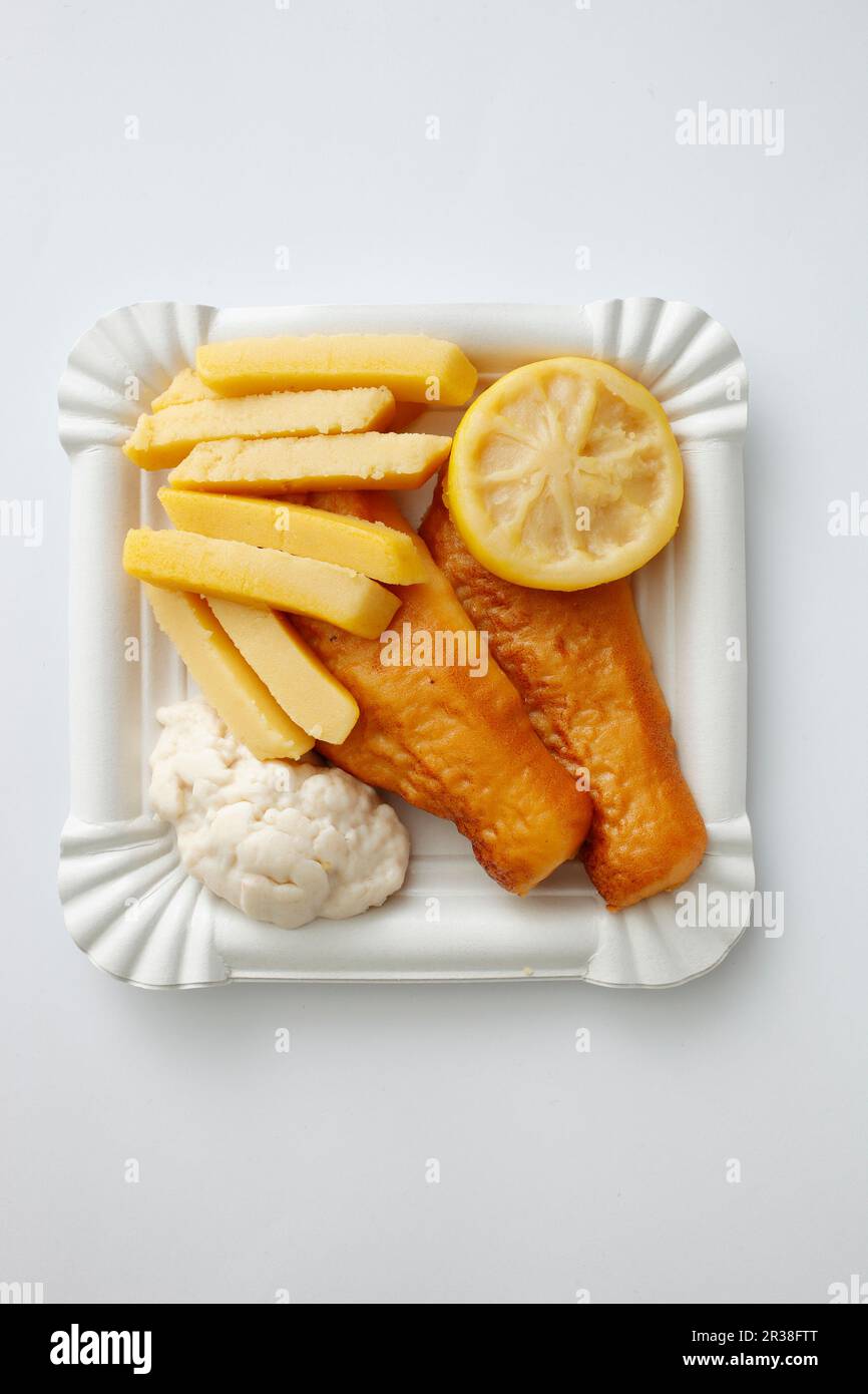 Marzipan fish and chips Stock Photo - Alamy