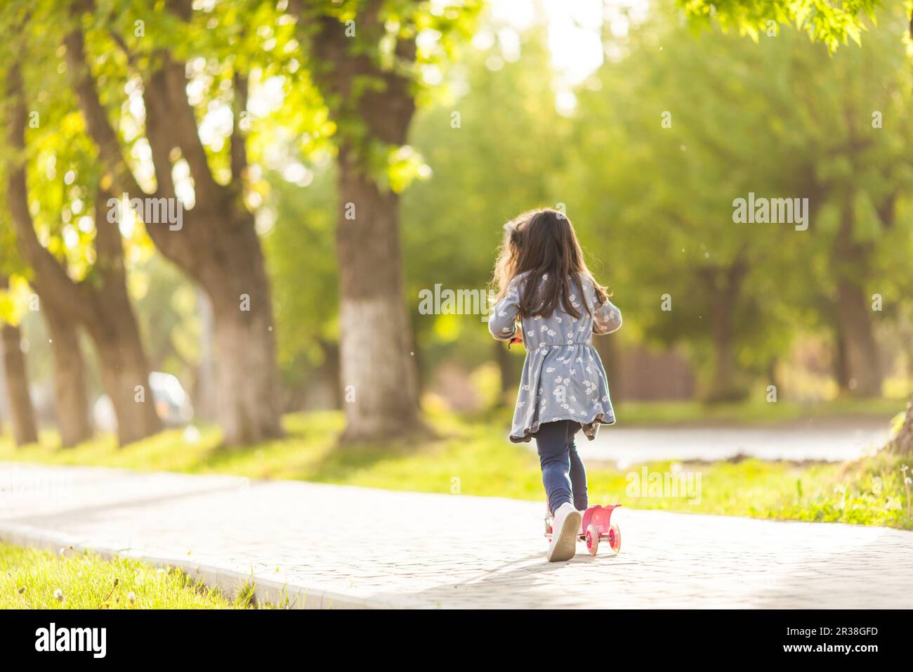 Girl resting actively Stock Photo