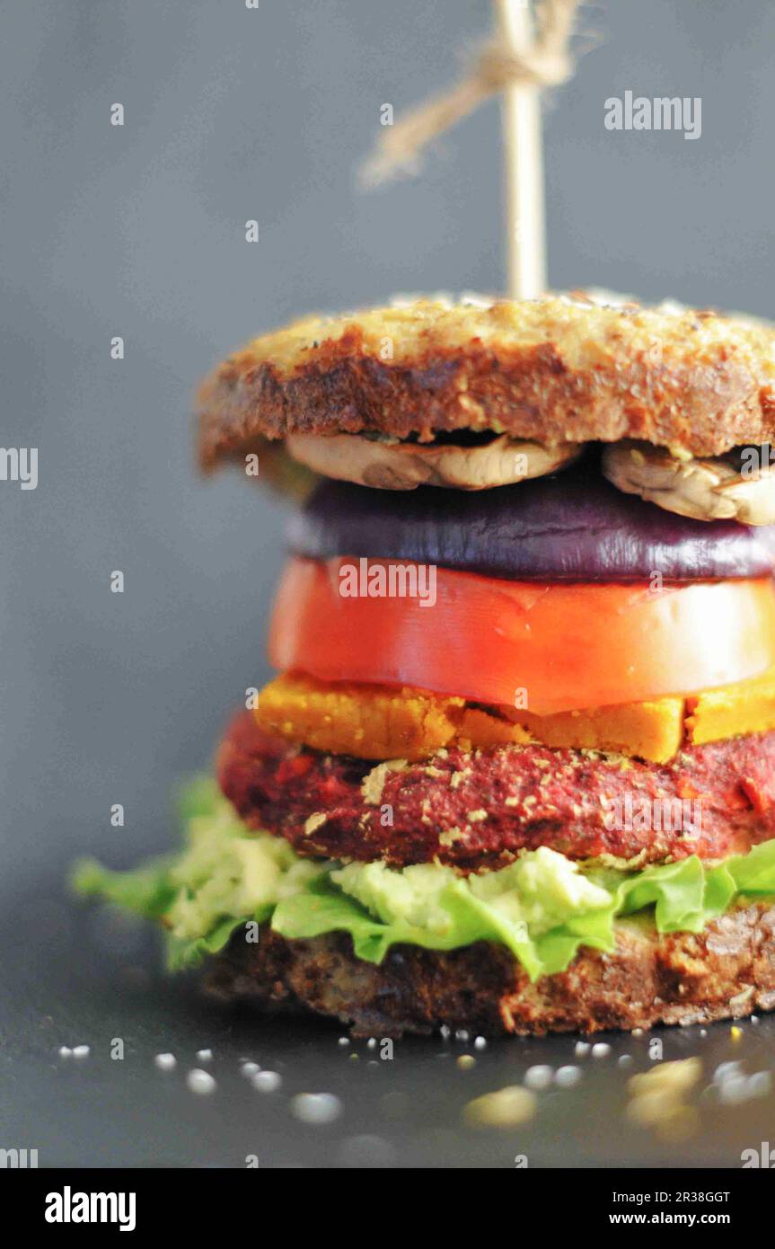 Vegeterian Burger Stock Photo