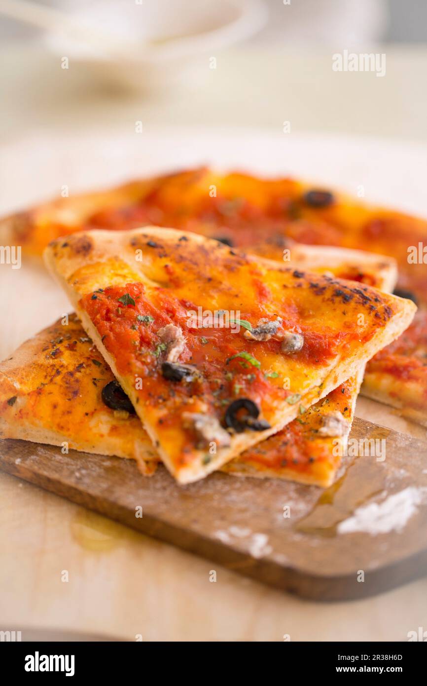 Pizza marinara Stock Photo