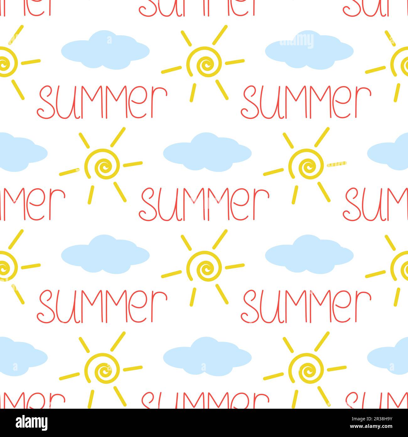 Summer joyful sunny seamless pattern Stock Vector Image & Art - Alamy