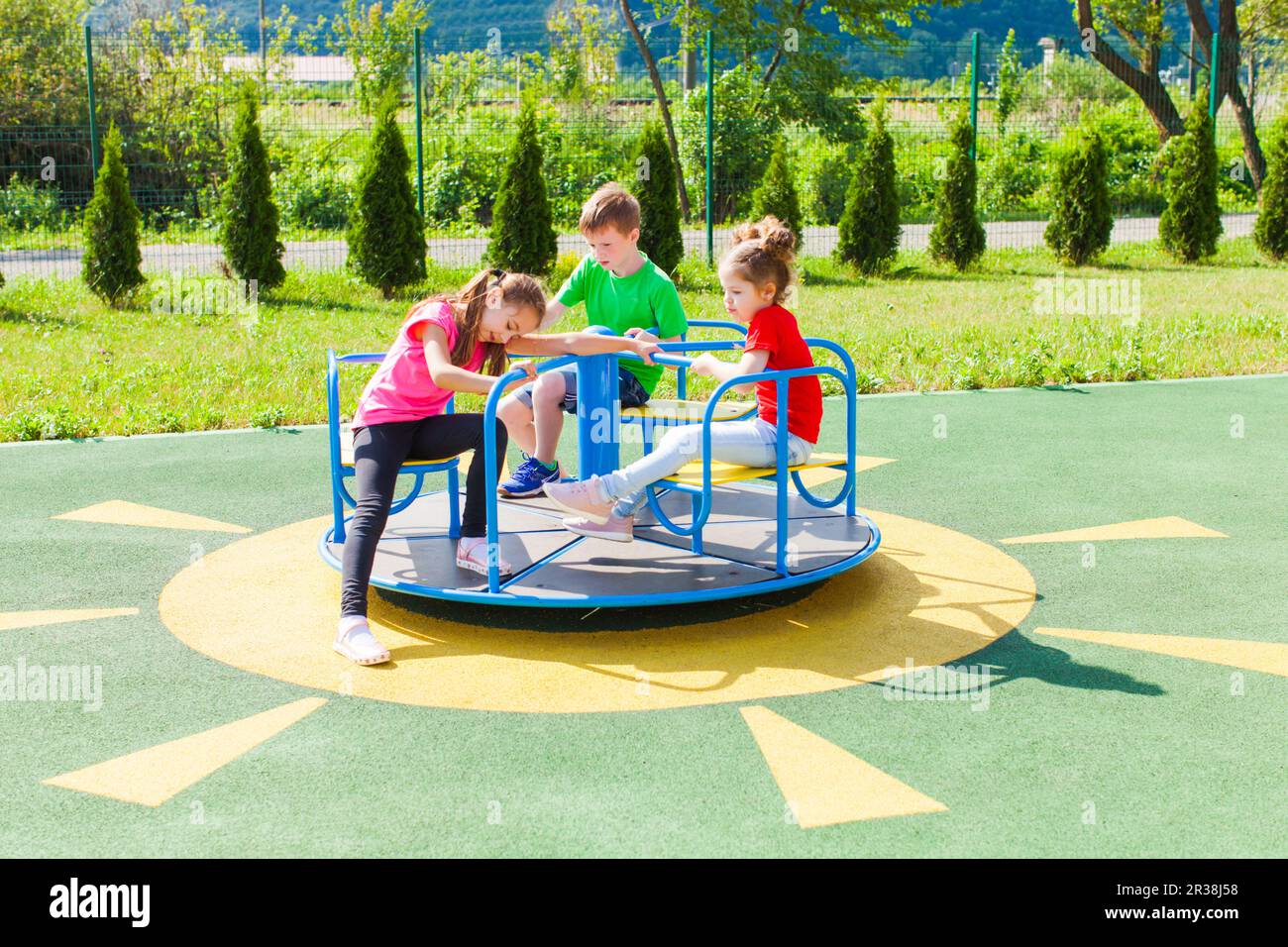 Calm pastime on the playground Stock Photo