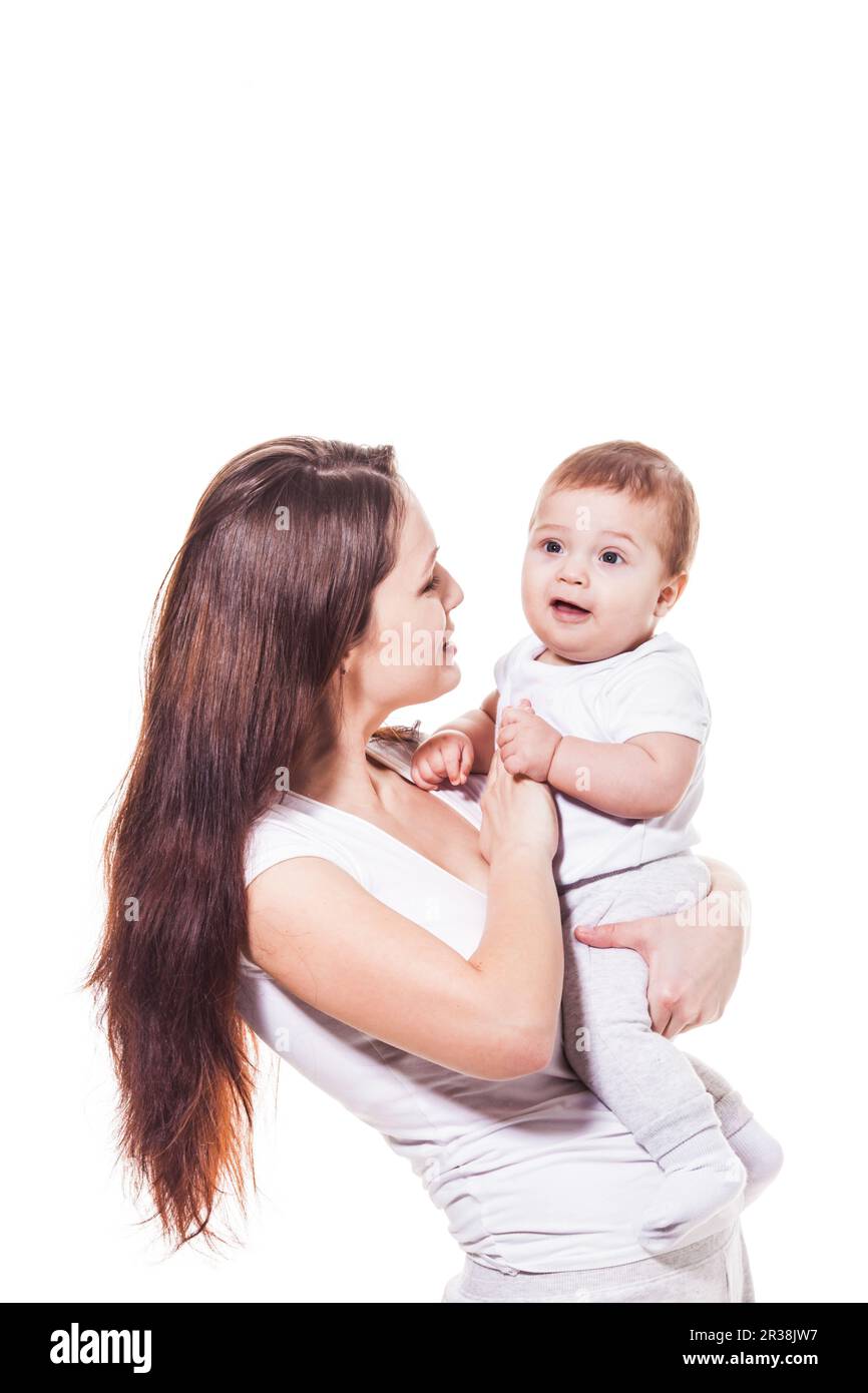 Happy Mother and Baby Stock Photo