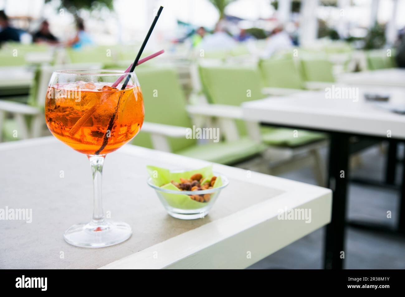 Aperol Spritz cocktail served in an open bar Stock Photo Alamy — free download
