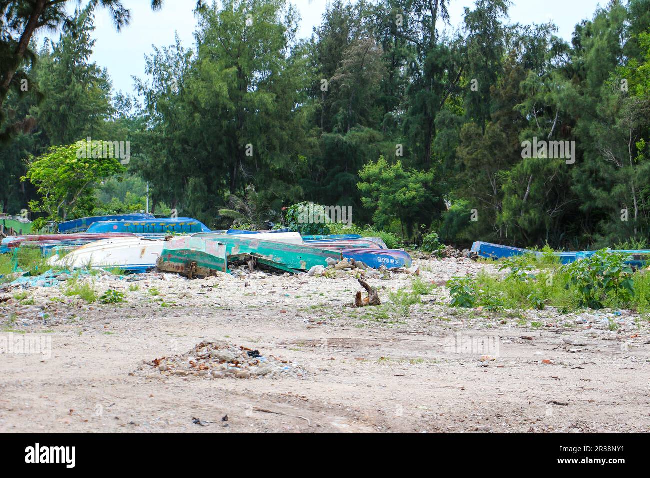 Abandoned boats Stock Photo