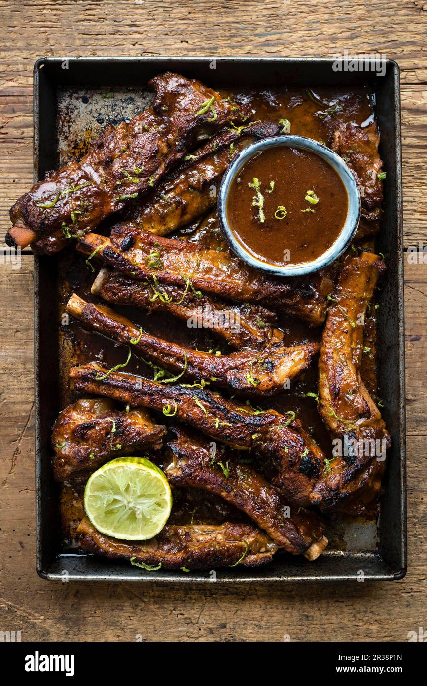 Pressure cooker Korean pork ribs Stock Photo Alamy