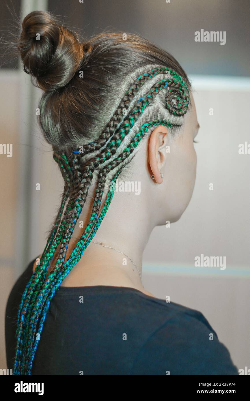 Braids beads hair hi-res stock photography and images - Alamy