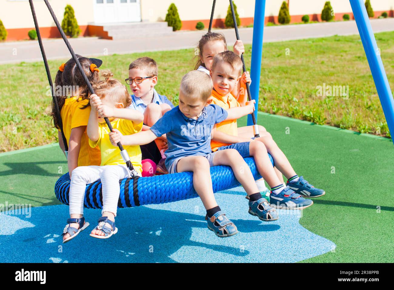 Entertainment for preschoolers outdoors in the summer Stock Photo