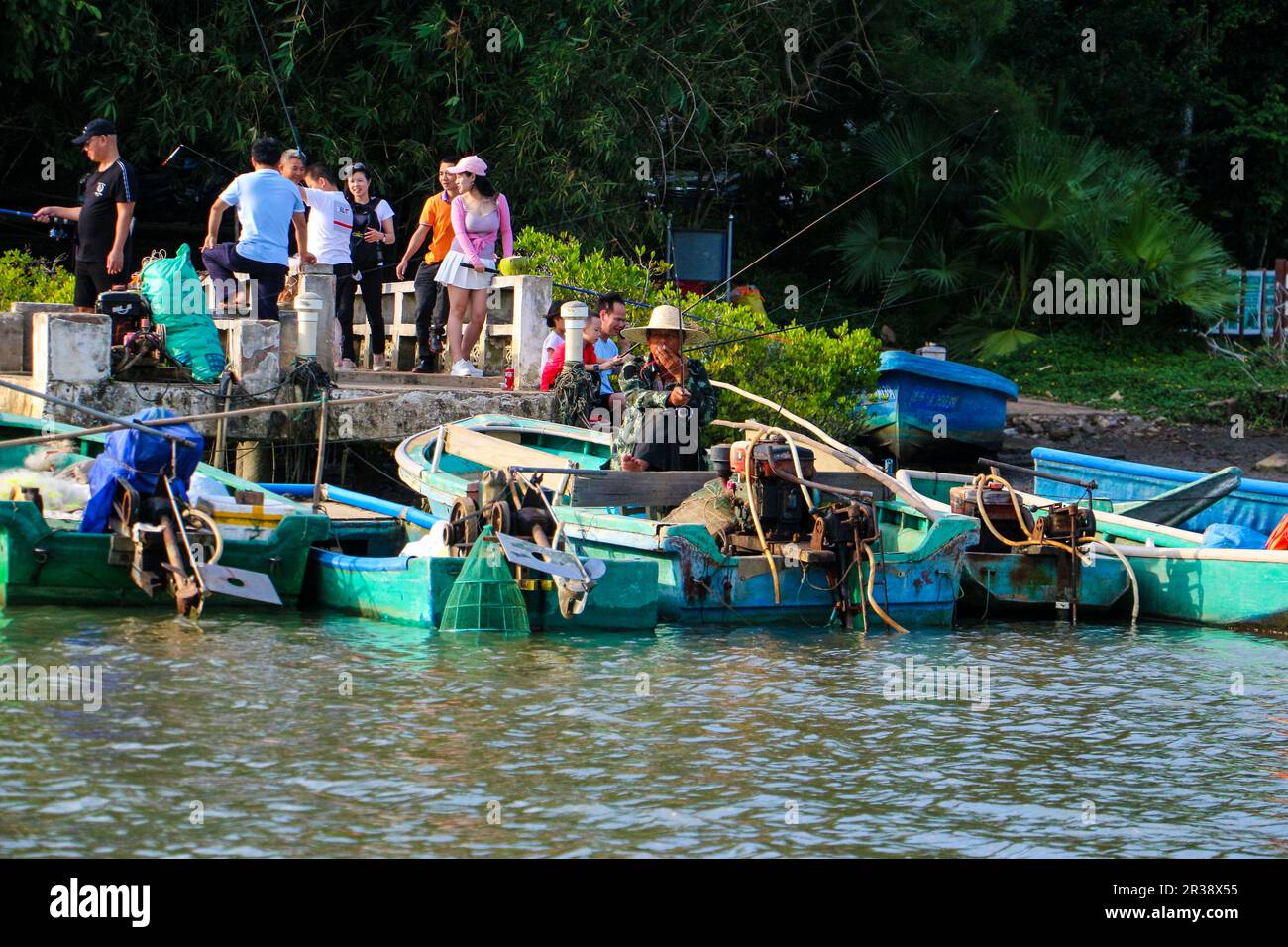 China Fisherman Stock Photo