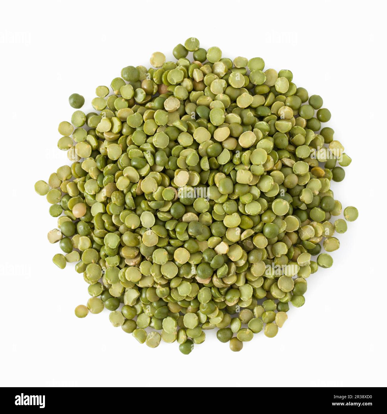 Green split peas isolated on white background Stock Photo Alamy