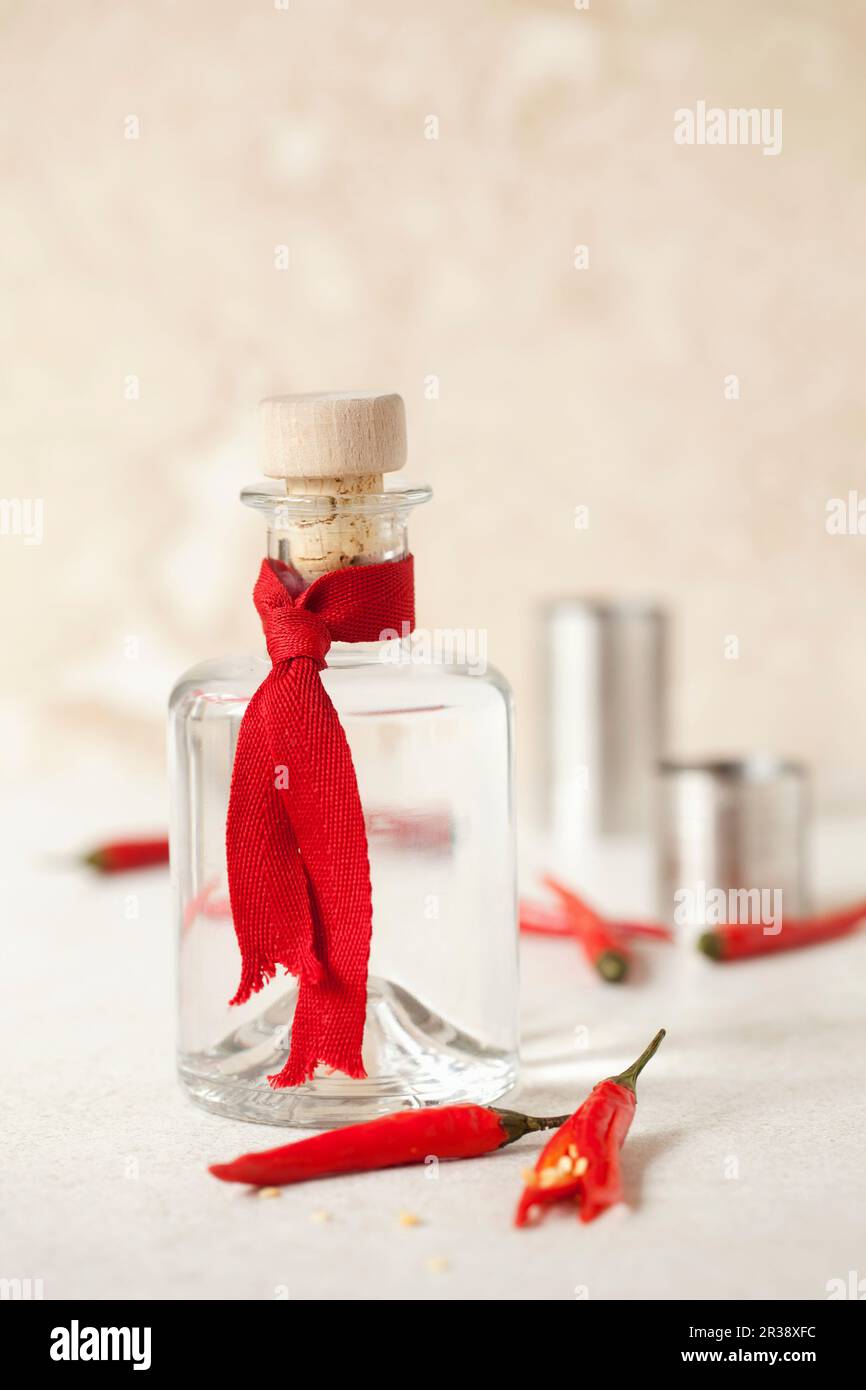 Chilli Infused Vodka Stock Photo Alamy