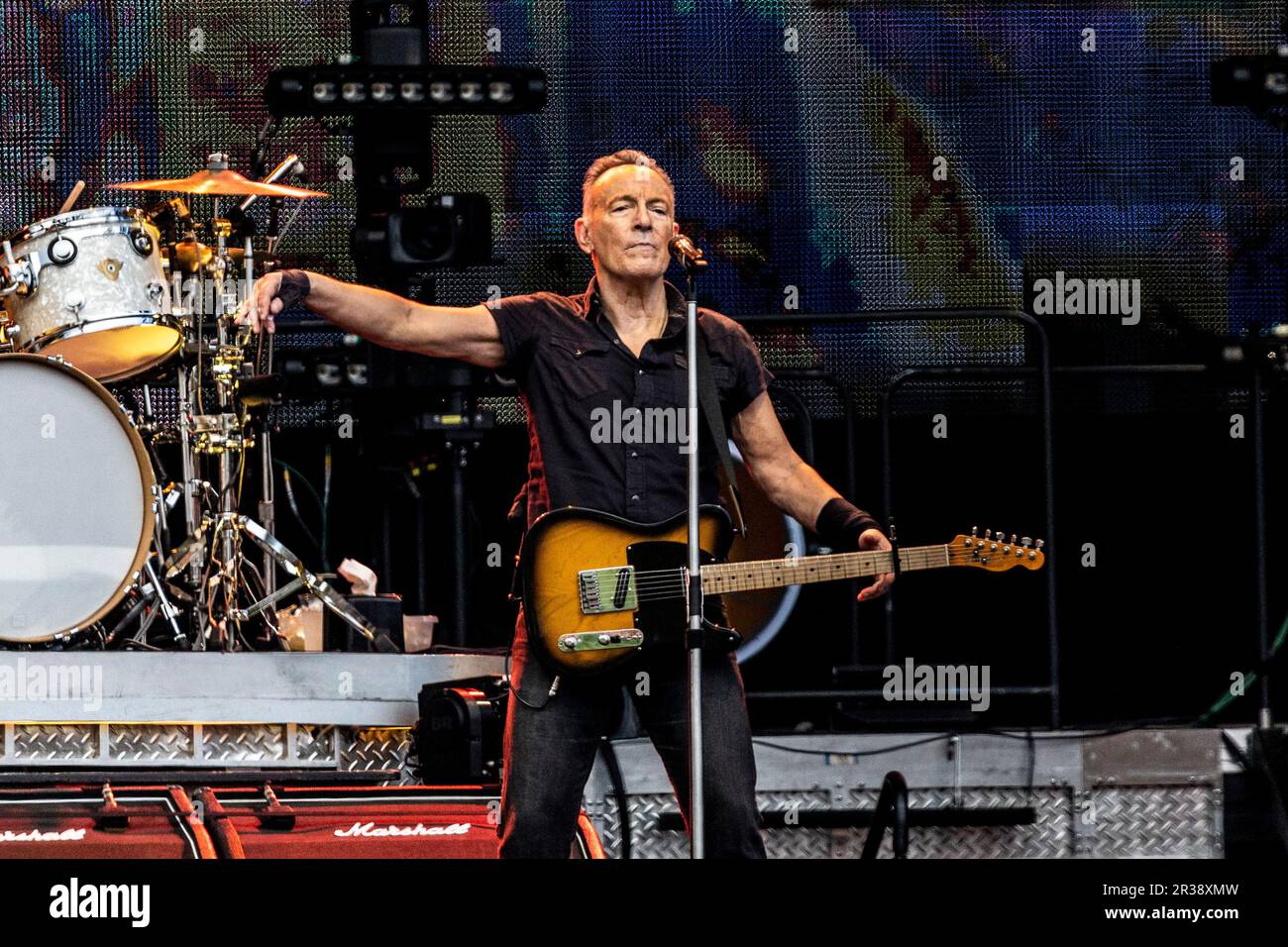 Rome Italy May 21, 2023 Bruce Springsteen And The E Street Band live at