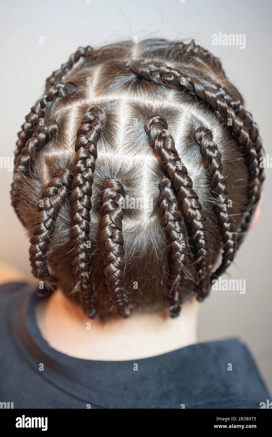 Braid pigtails head hi-res stock photography and images - Alamy