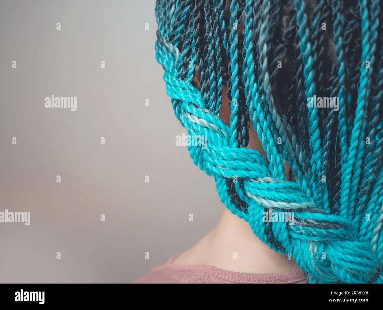 Hair braids red ribbon hi-res stock photography and images - Alamy