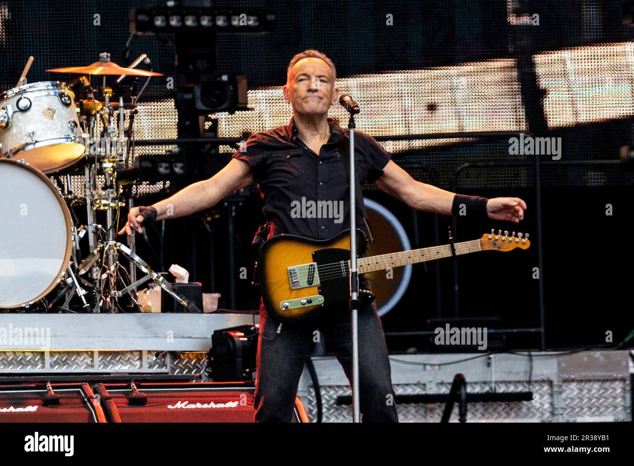 Rome, Italy. 21st May, 2023. ROME, ITALY - MAY 21: Bruce Springsteen And The E Street Band perform at Circo Massimo Rome on May 21, 2023 in Rome, Italy. (Photo by Roberto Finizio/NurPhoto) Credit: NurPhoto SRL/Alamy Live News Stock Photo