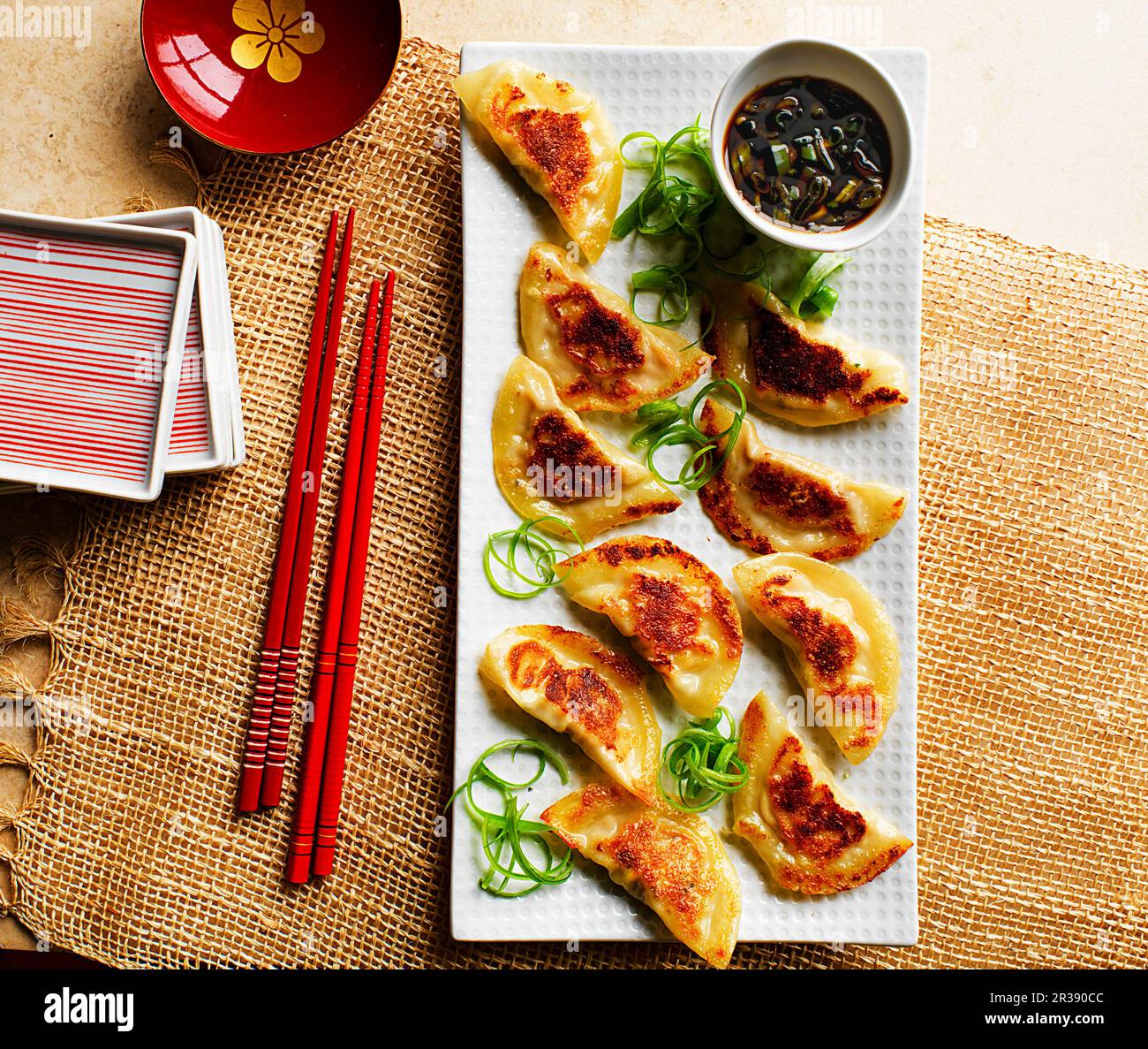 Gyoza Chinese pot stickers Stock Photo Alamy