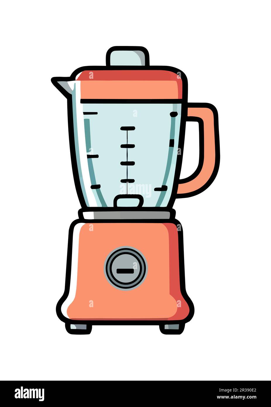 Cartoon color cute blender kitchen icon Royalty Free Vector