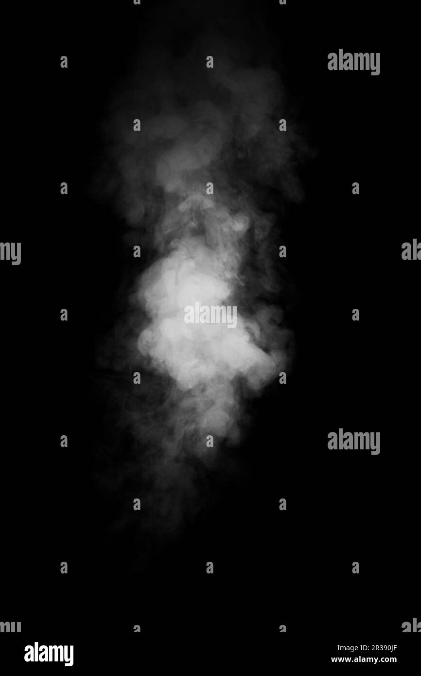 White water steam isolated on black background Stock Photo - Alamy