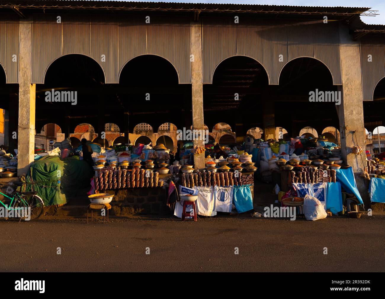 Grain market in the city, Central Region, Asmara, Eritrea Stock Photo