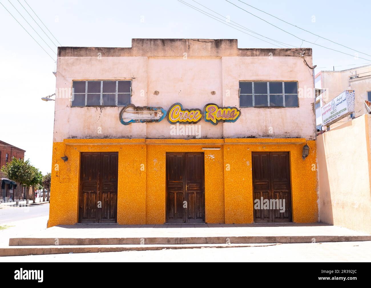 Croce Rossa Italian Cinema, Central region, Asmara, Eritrea Stock Photo
