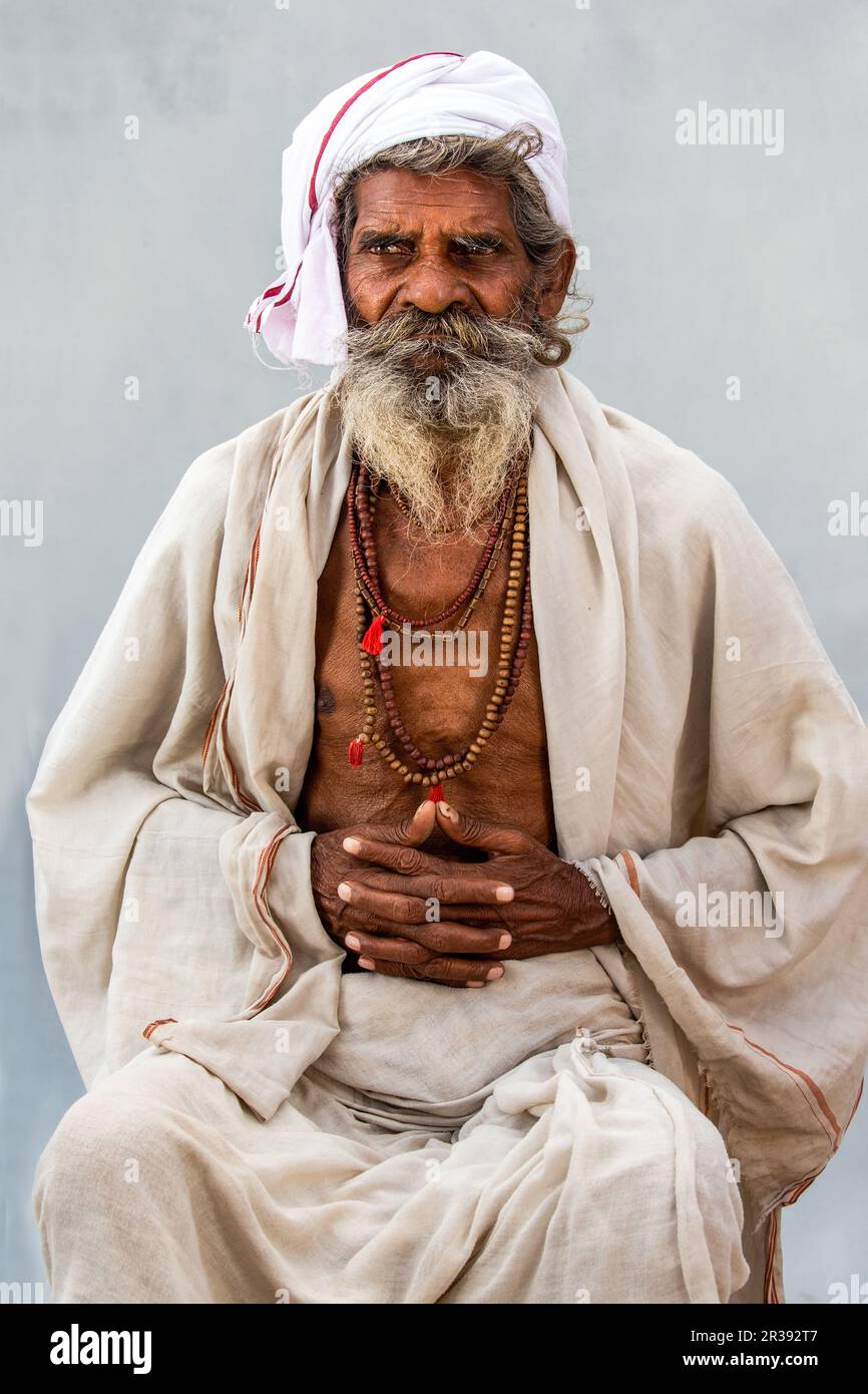 Portrait of a Sadhu in traditional dress Stock Photo - Alamy