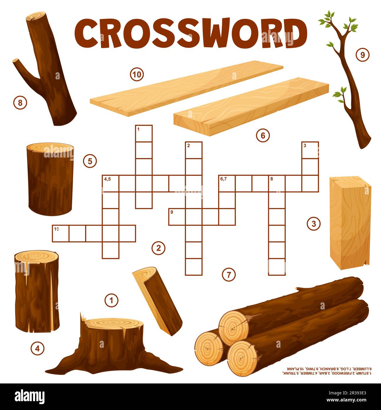 Crossword Puzzle Grid Clues Solution Classic Stock Illustration 1483343666