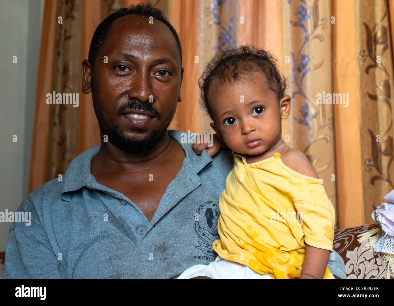 Eritrean father with her daughter, Northern Red Sea, Massawa, Eritrea