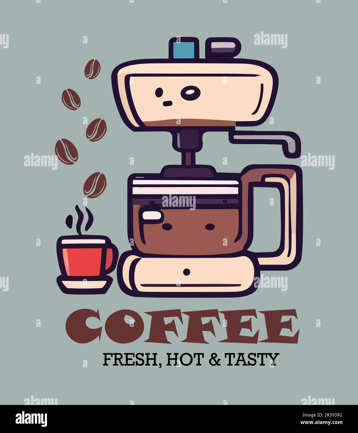 Coffee shop, cafe icon, sign vector coffee machine Stock Vector Image