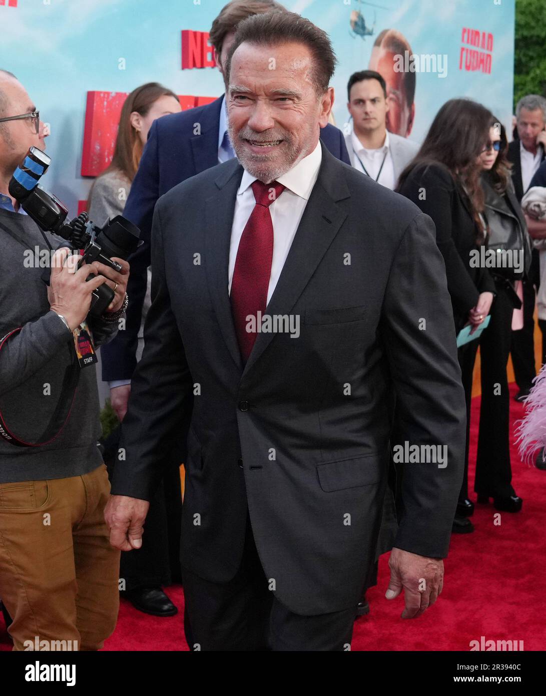 Los Angeles, USA. 22nd May, 2023. Arnold Schwarzenegger arrives at the