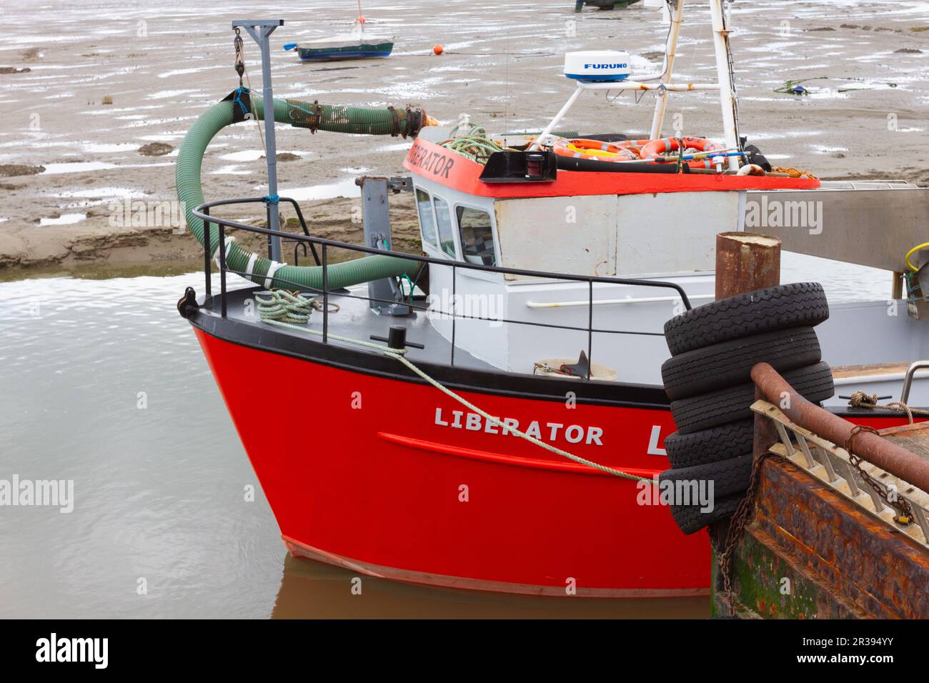 Britain, LeighonSea, Essex. View of Liberator boat moored at Leighon