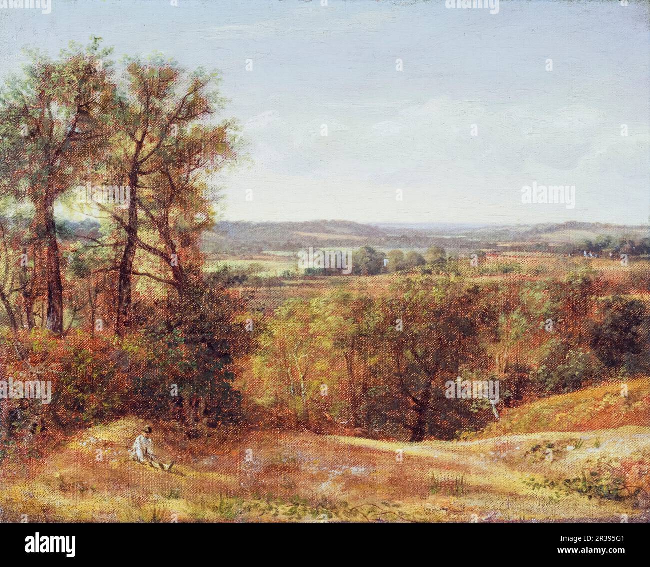 John Constable, Dedham Vale, landscape painting 1802 Stock Photo