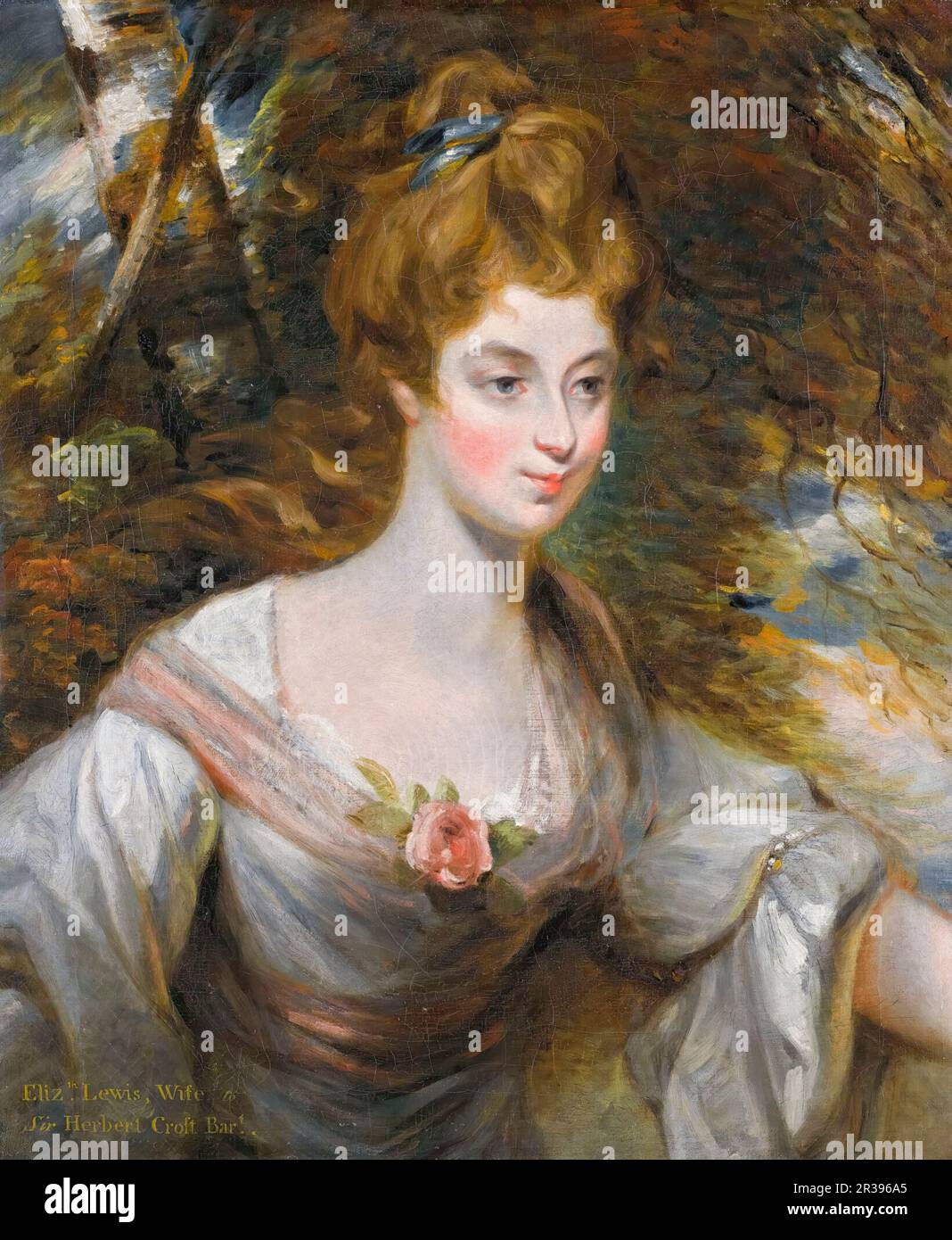 Portrait of Elizabeth, Lady Croft (1754–1815), painting by John Constable, circa 1807 Stock Photo