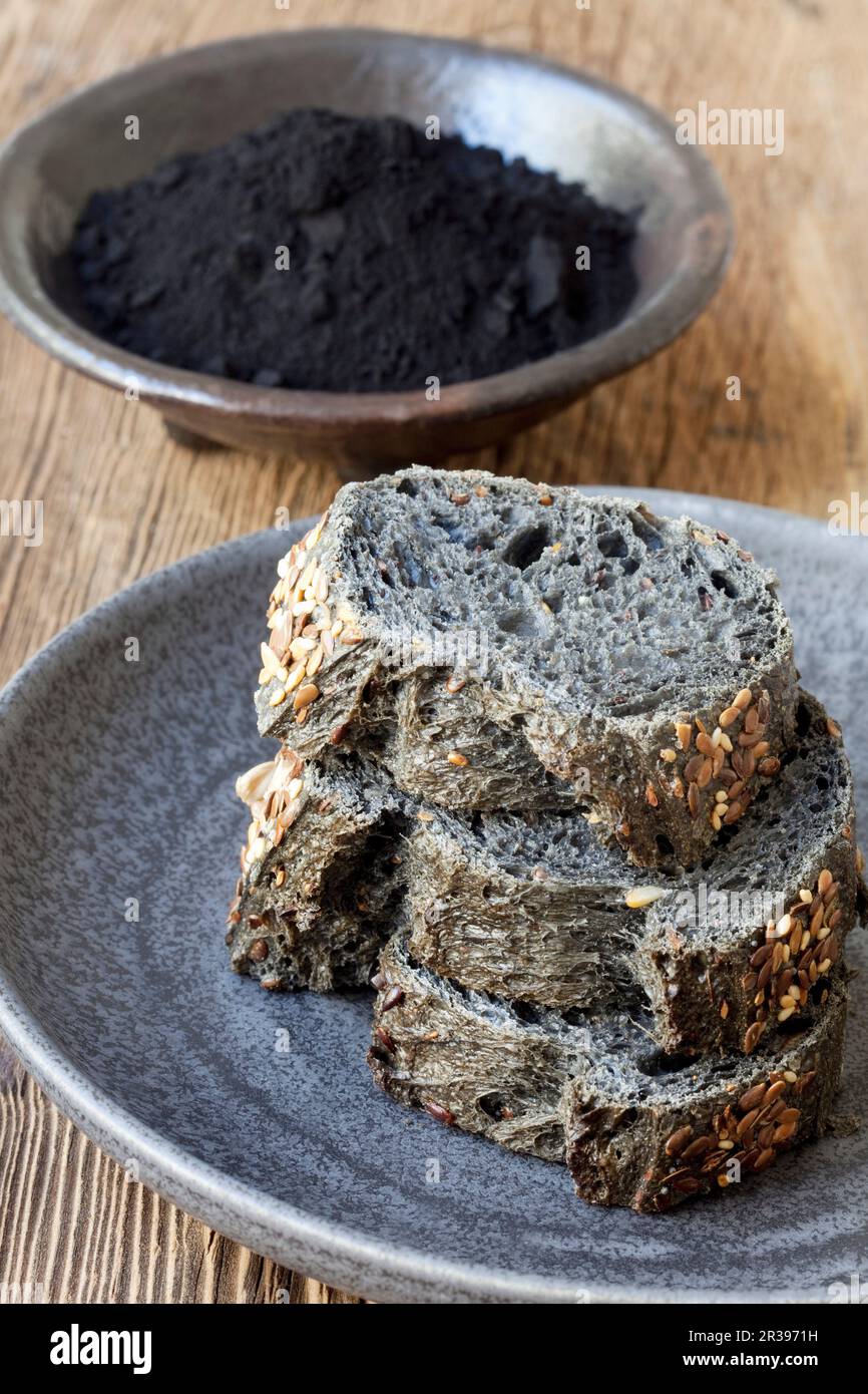 Activated charcoal bread hires stock photography and images Alamy