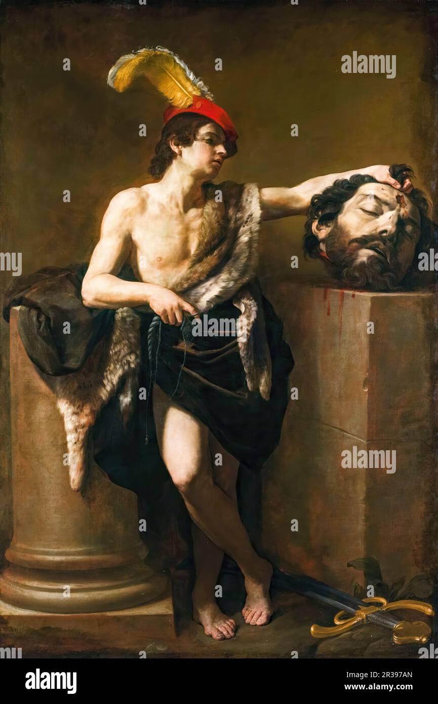 David With The Head Of Goliath painting by Guido Reni circa 1605
