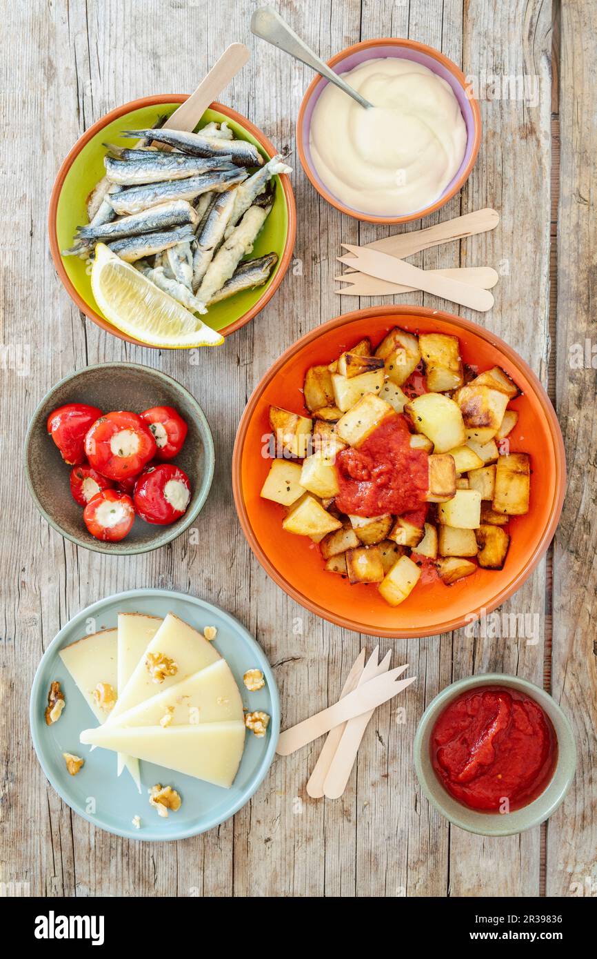 Assorted tapas (Spain) Stock Photo