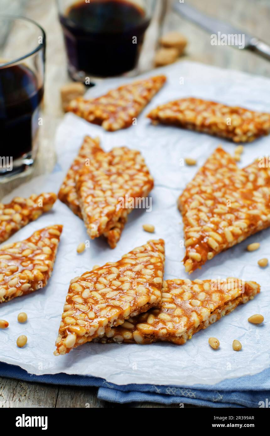 Pine nut brittle Stock Photo Alamy