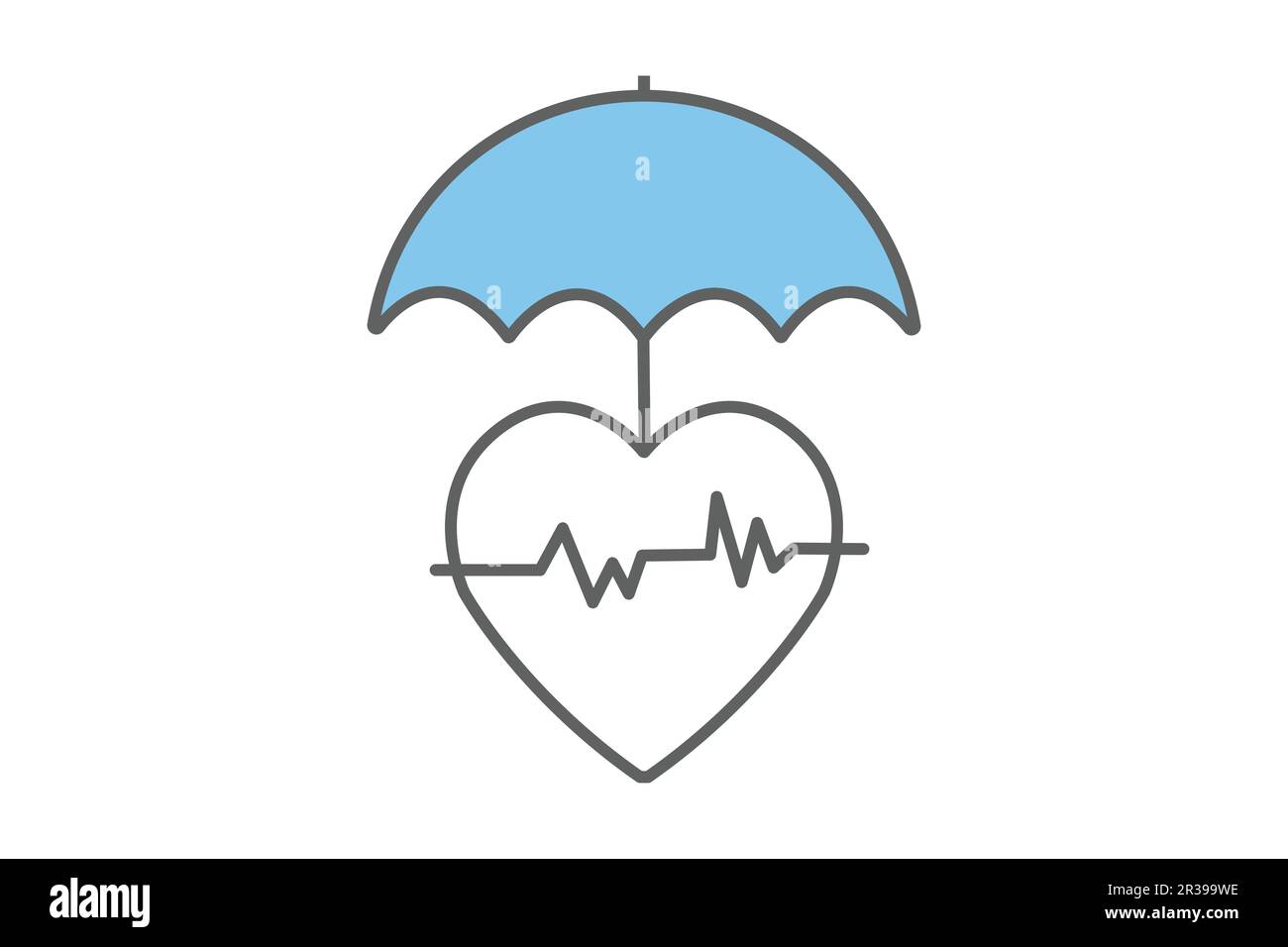 Umbrella life insurance. insurance symbol, protection. Two tone icon style design. Simple vector design editable Stock Vector