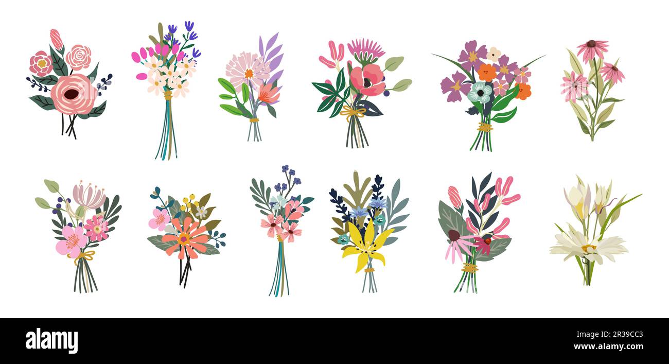 Different bouquets Stock Vector Images - Alamy
