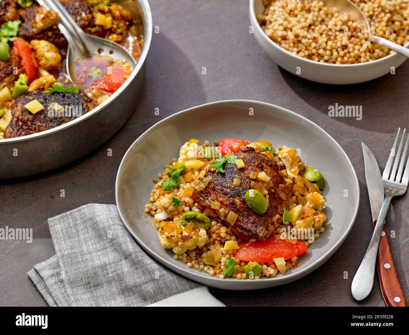 Chicken Tagine with Castelvetranos Olives Stock Photo Alamy