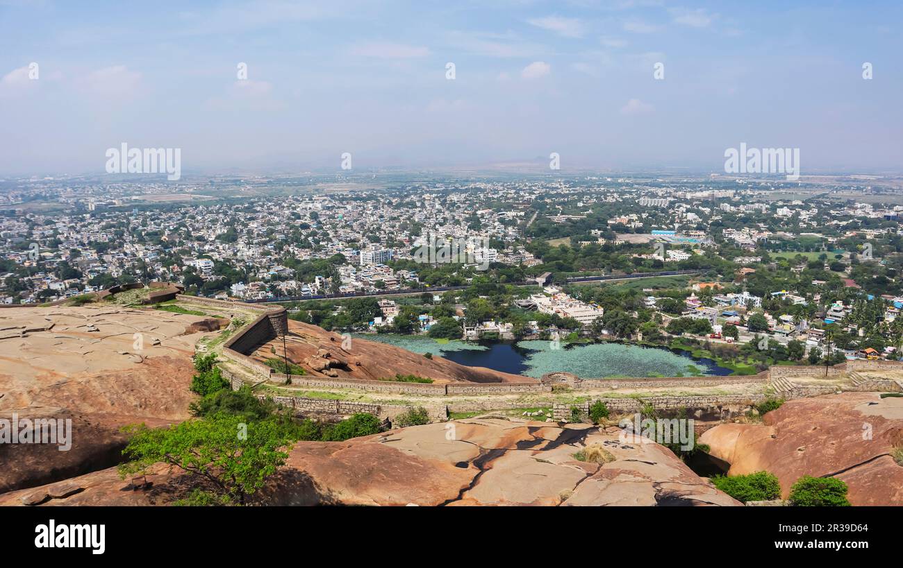 Fortress of Bellary Fort and City View, Bellary, Karnataka, India. Stock Photo