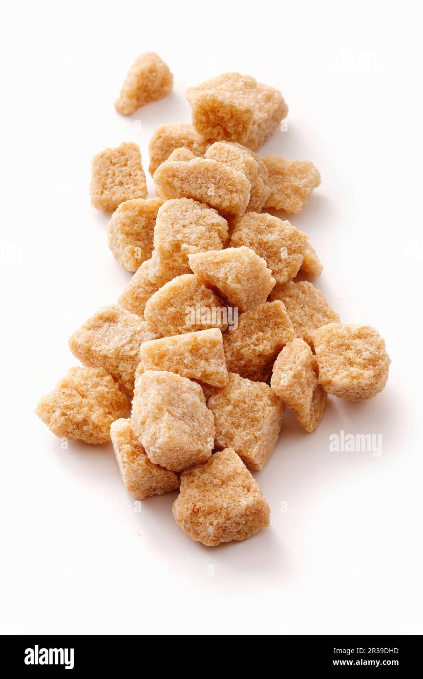 Brown sugar lumps Stock Photo Alamy