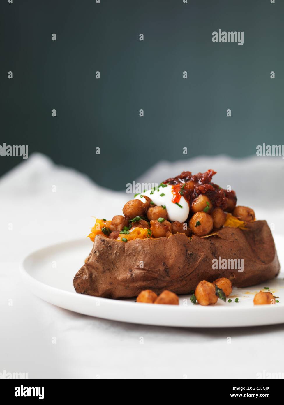 Sweet Potato with Middle Eastern flavours Stock Photo - Alamy