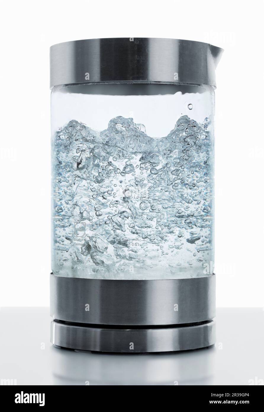 Boiling water in a kettle Stock Photo Alamy