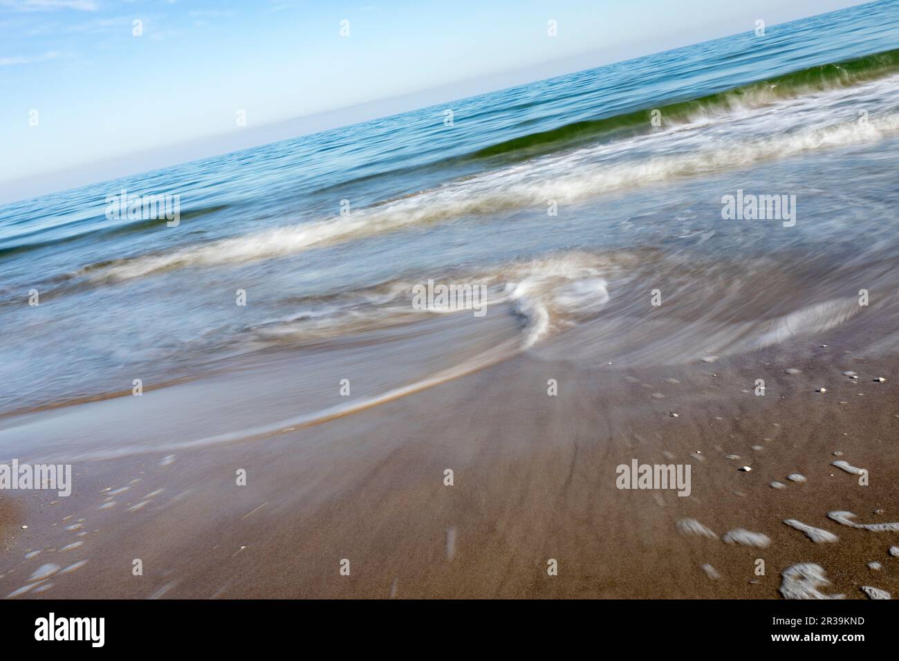 Blurred defocused sky and sea background Stock Photo