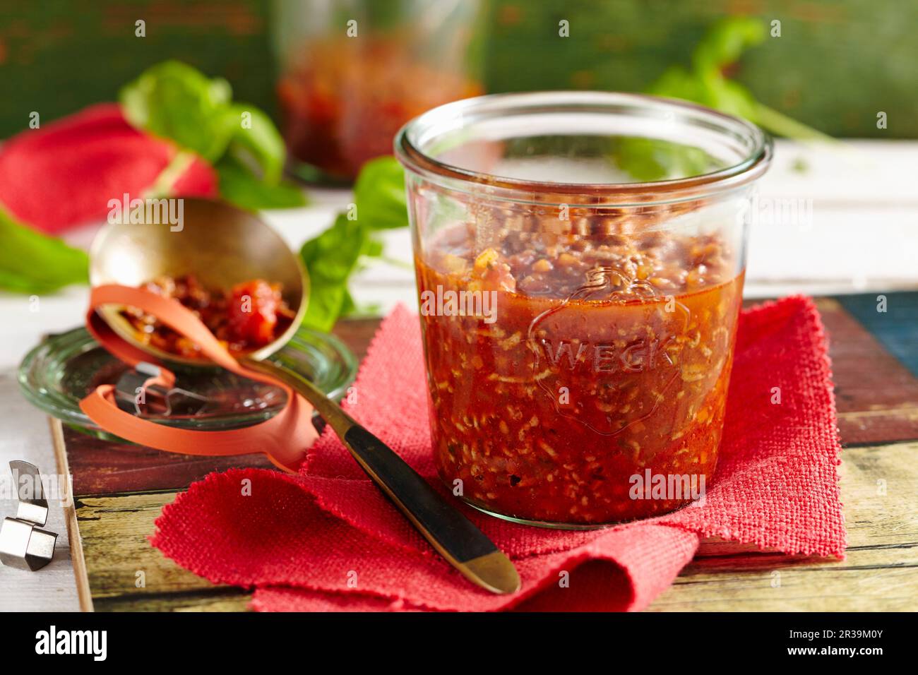 A jar of classic bolognese sauce Stock Photo Alamy