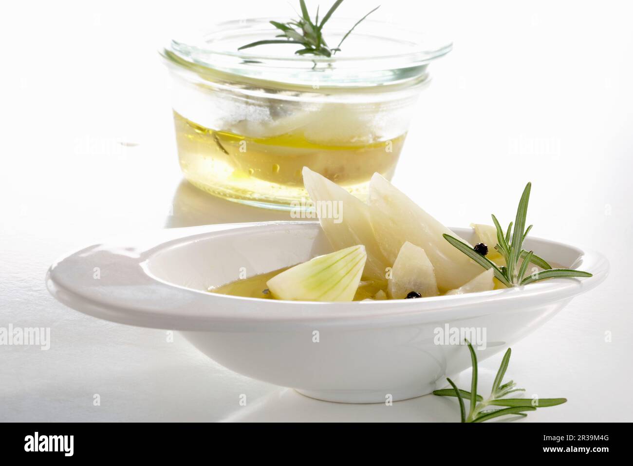 Tuscanstyle pickled fennel with vinegar, white wine, onions, garlic