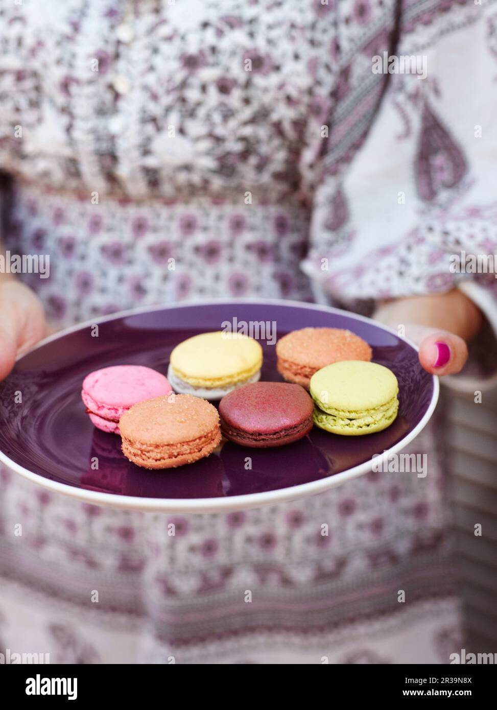 Colourful macarones Stock Photo